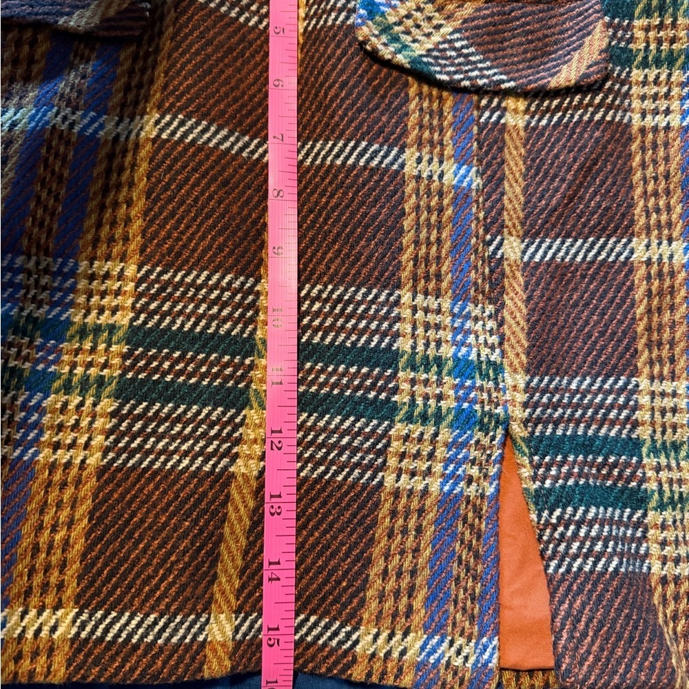 Cider NWT Plaid Brown Cropped Jacket & Skirt Set Xs Top, Size L Skirt - Picture 8 of 8